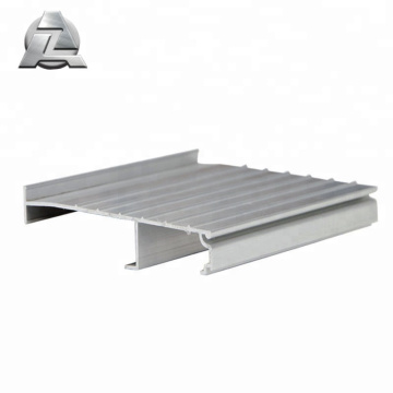 Perfil de aluminio gris extrusión puerta umbral placas